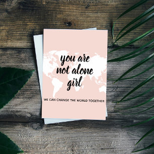 Positiv Du Bist Nicht Allein Mädchen Motivationszi Feiertagskarte