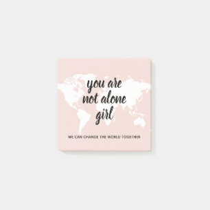 Positiv Du Bist Nicht Allein Mädchen Motivationszi Post-it Klebezettel