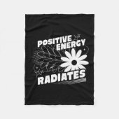 Positiv, Energie strahlt positive Zitat Inspirati Fleecedecke (Vorderseite)