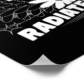 Positiv, Energie strahlt positive Zitat Inspirati Poster (Ecke)