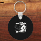 Positiv, Energie strahlt positive Zitat Inspirati Schlüsselanhänger (Vorderseite)