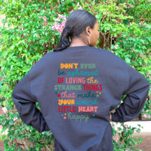 Positiv ermutigend, nicht je beschämt zu sein