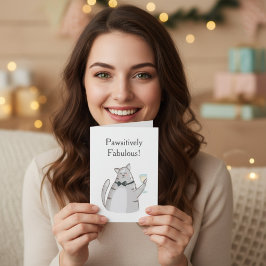 Positiv Fantastische Lustige Katzen-Grußkarte Karte