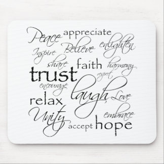 Positiv fasst Einzelteile ab Mousepad