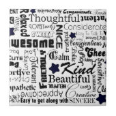 Positiv fasst Typografie ab Fliese (Vorderseite)