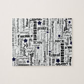 Positiv fasst Typografie ab Puzzle (Horizontal)