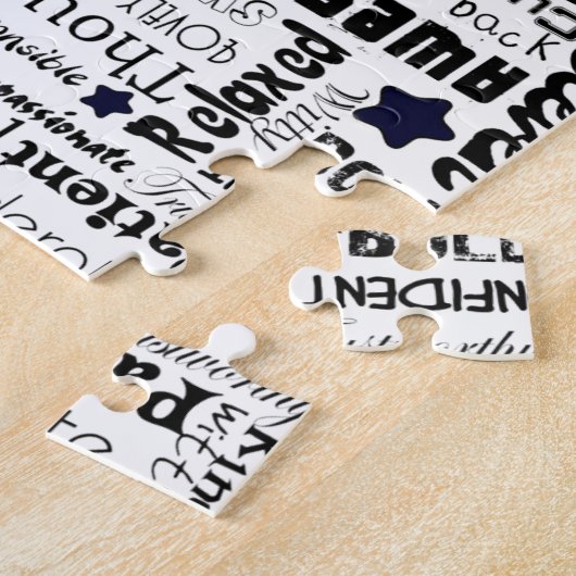 Positiv fasst Typografie ab Puzzle (Seite)