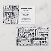 Positiv fasst Typografie ab Visitenkarte (Vorne/Hinten)