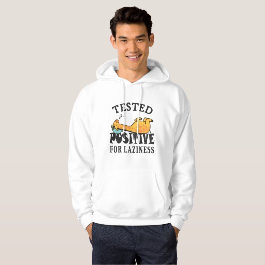Positiv für Faulheit Giraffe getestet Hoodie (Vorne ganz)