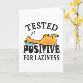 Positiv für Faulheit Giraffe getestet Karte (Gelbe Blume)