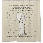 Positiv gesegnet duschvorhang (Vorderseite)