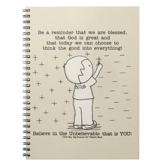 Positiv gesegnet notizblock (Vorderseite)