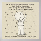 Positiv gesegnet poster (Vorne)