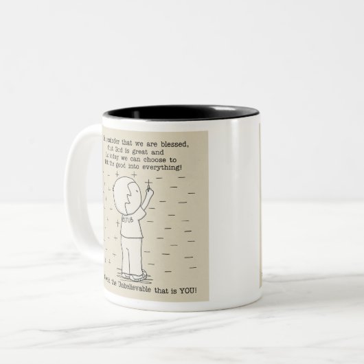 Positiv gesegnet zweifarbige tasse (Vorderseite Links)