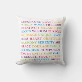 Positiv Inspirierend Motivierend Word Art Cushion Kissen