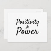 Positiv ist Power Postkarte (Vorne/Hinten)