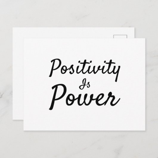 Positiv ist Power Postkarte (Vorne/Hinten)