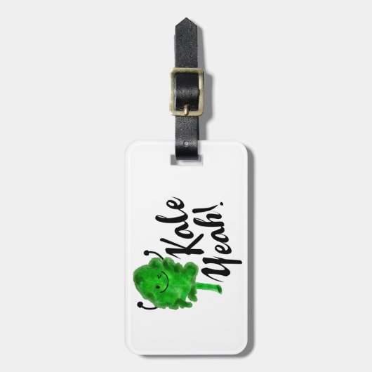 Positiv Kale Pun - Kale Yeah! Gepäckanhänger (Vorderseite vertikal)