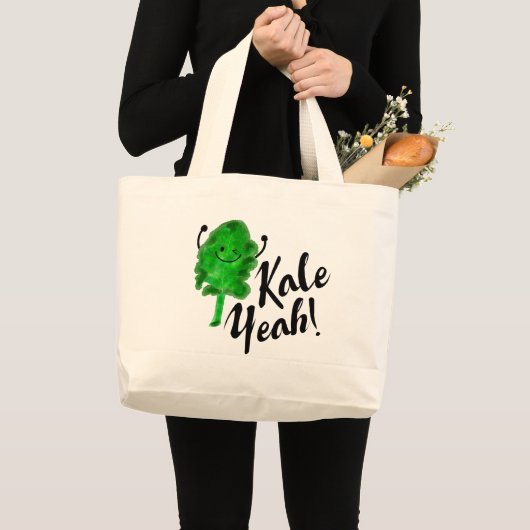 Positiv Kale Pun - Kale Yeah! Jumbo Stoffbeutel (Vorderseite (Produkt))