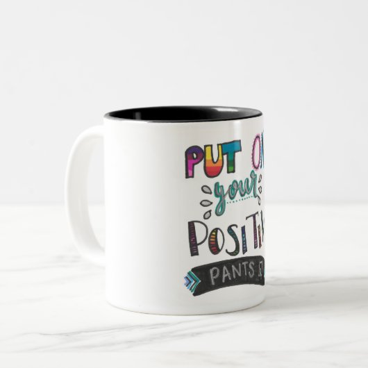 Positiv keucht Tasse (Vorderseite Links)