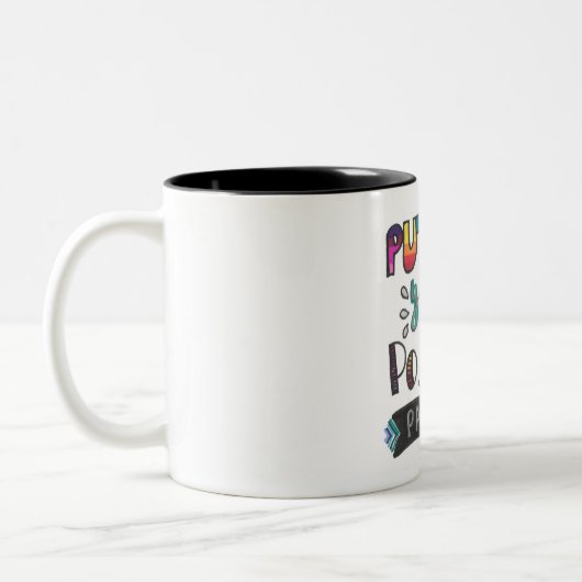 Positiv keucht Tasse (Links)