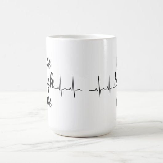 Positiv mit dieser eleganten, weißen Tasse (Mittel)