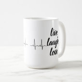 Positiv mit dieser eleganten, weißen Tasse (VorderseiteRechts)