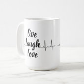 Positiv mit dieser eleganten, weißen Tasse (Vorderseite Links)