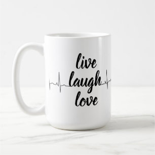 Positiv mit dieser eleganten, weißen Tasse