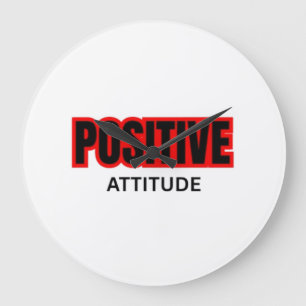 Positiv-Motivations-T-Shirt mit Typografie Große Wanduhr