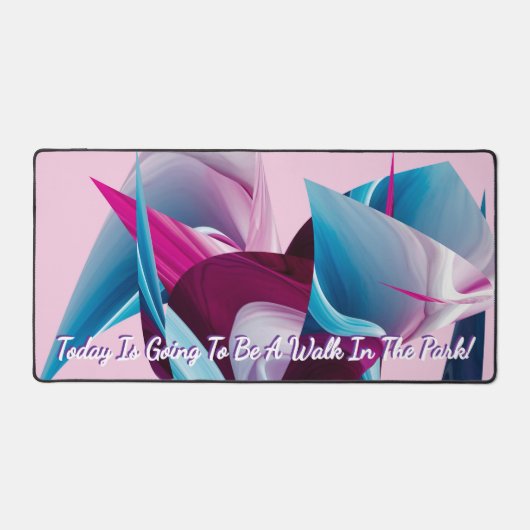 Positiv Motivierend Inspiration Rosa Abstrakt Schreibtischunterlage (Vorderseite)