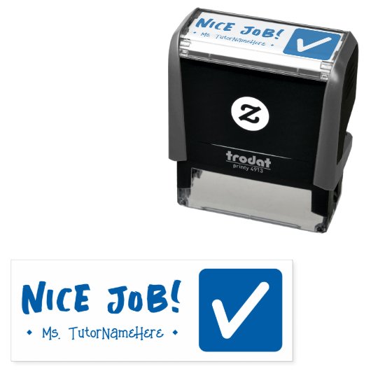 Positiv "NICE JOB!" Tutor Rubber Briefmarke Permastempel (Beispiel)