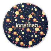 Positiv Orbital kosmischer Nachthimmel Keramikknauf (Vorderseite)