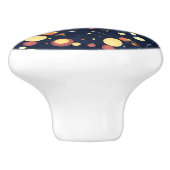 Positiv Orbital kosmischer Nachthimmel Keramikknauf (Seitenansicht)