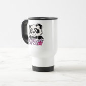 Positiv Panda (Blume) Reisebecher (Vorderseite Links)
