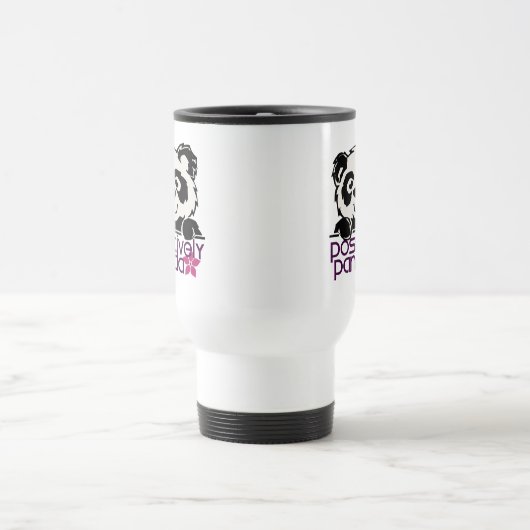 Positiv Panda (Blume) Reisebecher (Mittel)