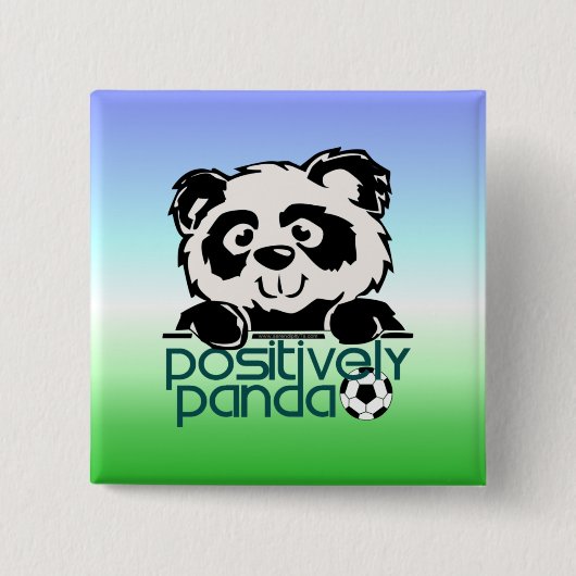 Positiv Panda (Fußball) Button (Vorderseite)