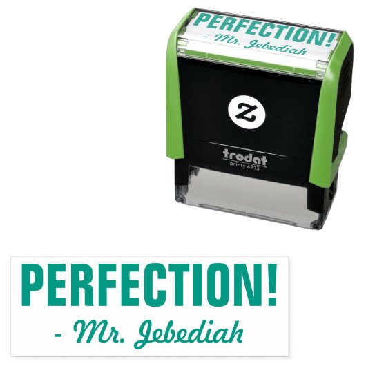 Positiv "PERFECTION!" + Benutzerdefinierter Tutor- Permastempel (Beispiel)