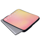 Positiv Pink Peach Gradient Ästhetik "Glauben" Laptopschutzhülle (Vorne Knopf)