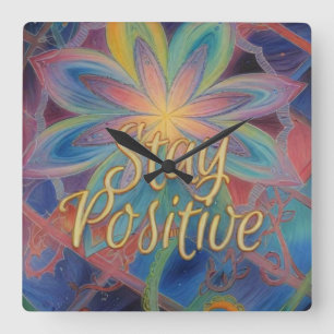 positiv quadratische wanduhr