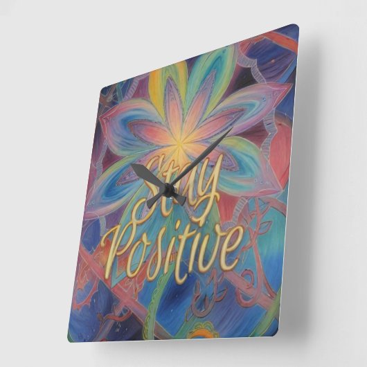 positiv quadratische wanduhr (Winkel)