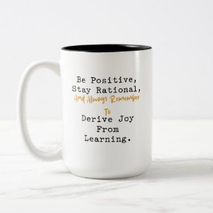 Positiv Rational Freude am Mathematiklernen Zweifarbige Tasse