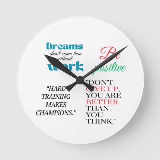 positiv runde wanduhr (Vorderseite)