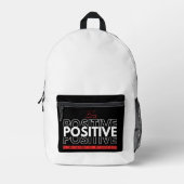 Positiv sein bedruckter rucksack (Vorderseite)