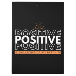 Positiv sein klemmbrett