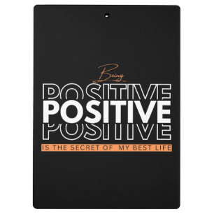 Positiv sein klemmbrett