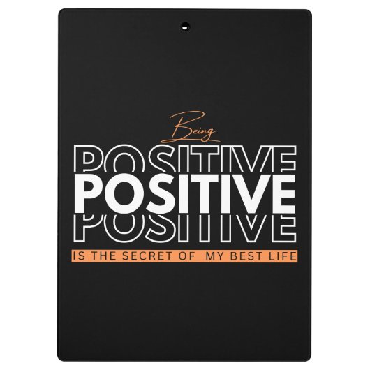 Positiv sein klemmbrett (Rückseite)