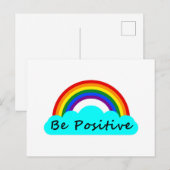 Positiv sein - LGBT-Regenbogen Postkarte (Vorne/Hinten)