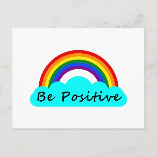 Positiv sein - LGBT-Regenbogen Postkarte (Vorderseite)