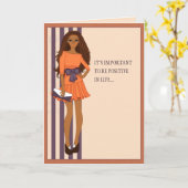 positiv sein | Niedliche Geburtstag-Karte für Freu Karte (Gelbe Blume)